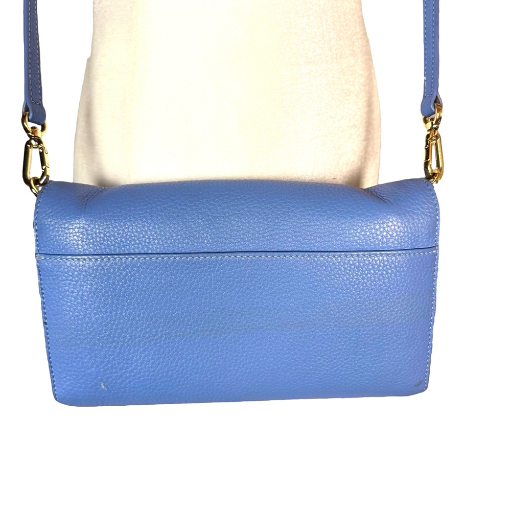 Tory Burch Sky Blue Leather Robinson Envelope Crossbody Bag - Picture 5 of 14